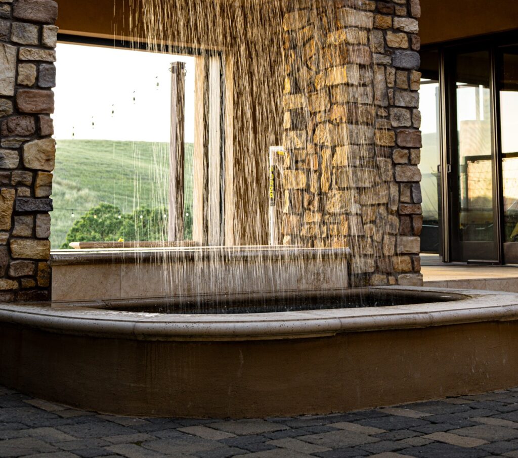 waterfall in luxury home